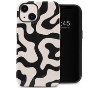 Selencia Selencia Coque arrière Vivid iPhone 14 Art Wave Black Multicolore