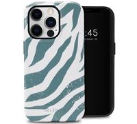 Selencia Selencia Coque arrière Vivid Tough iPhone 14 Pro Colorful Zebra Pine Blue Multicolore