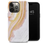 Selencia Coque arrière Vivid pour iPhone 14 Pro Max - Chic Marble Gold