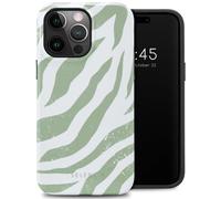 Selencia Selencia Coque arrière Vivid Tough iPhone 14 Pro Max Colorful Zebra Sage Green Multicolore