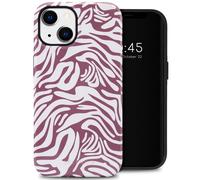 Selencia Selencia Coque arrière Vivid Tough iPhone 14 Trippy Swirl Dark Rose Multicolore