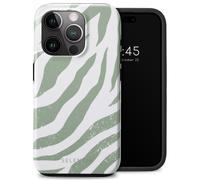 Selencia Selencia Coque arrière Vivid Tough iPhone 15 Pro Colorful Zebra Sage Green Multicolore