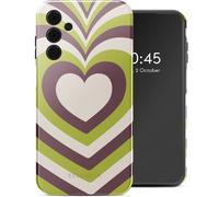 Selencia Coque arrière Vivid pour Samsung Galaxy A15 (5G) - Double Hearts Plum Fern
