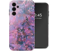 Selencia Coque arrière Vivid pour Samsung Galaxy A15 (5G) - Fresh Paint Flower Orange