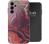 Selencia Coque arrière Vivid pour Samsung Galaxy A15 (5G) - Marble Purple