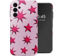 Selencia Coque arrière Vivid pour Samsung Galaxy A15 (5G) - Stars Rubine Red Light Pink