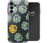 Selencia Coque arrière Vivid pour Samsung Galaxy A15 (5G) - Wavy Smiley Green