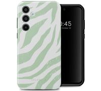 Selencia Coque arrière Vivid pour Samsung Galaxy A35 - Colorful Zebra Sage Green