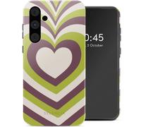 Selencia Coque arrière Vivid pour Samsung Galaxy A55 - Double Hearts Plum Fern