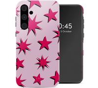 Selencia Coque arrière Vivid pour Samsung Galaxy A55 - Stars Rubine Red Light Pink