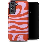 Selencia Selencia Coque arrière Vivid Tough Samsung Galaxy S21 FE Dream Swirl Pink Multicolore