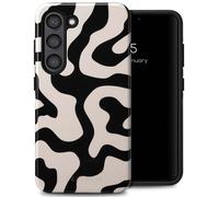 Selencia Coque arrière Vivid pour Samsung Galaxy S23 - Art Wave Black