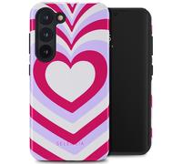 Selencia Coque arrière Vivid pour Samsung Galaxy S23 - Double Hearts Rubine Red Lilac