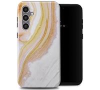 Selencia Coque arrière Vivid pour Samsung Galaxy S23 FE - Chic Marble Gold