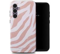 Selencia Coque arrière Vivid pour Samsung Galaxy S23 FE - Colorful Zebra Old Pink
