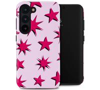 Selencia Coque arrière Vivid pour Samsung Galaxy S23 - Stars Rubine Red Light Pink