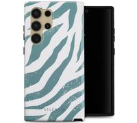 Selencia Selencia Coque arrière Vivid Tough Samsung Galaxy S24 Ultra Colorful Zebra Pine Blue Multicolore