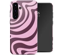 Selencia Coque arrière Vivid pour Samsung Galaxy S25 Plus - Wavy Swirl Pink Plum