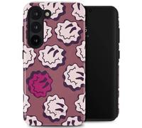 Selencia Coque arrière Vivid pour Samsung Galaxy S23 - Wavy Smiley Pink