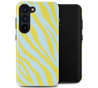Selencia Vivid Backcover pour le Samsung Galaxy S23 - Zebra Winter Sky Titanium Yellow