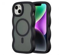 Selencia Coque arrière Wavy avec MagSafe pour Apple iPhone 14 / 13 - Noir