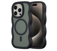 Selencia Coque arrière Wavy avec MagSafe pour Apple iPhone 15 Pro - Noir