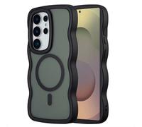 Selencia Coque arrière Wavy avec MagSafe pour Samsung Galaxy S25 Ultra - Noir