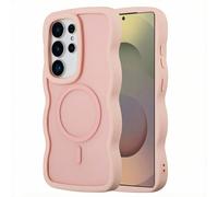 Selencia Coque arrière Wavy avec MagSafe pour Samsung Galaxy S25 Ultra - Soft Pink