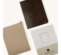 Selencia Selencia Coque Croco pour iPad 11 (2025) 11 pouces A16 / iPad 10 (2022) 10.9 pouces Choco Brown Brun foncé