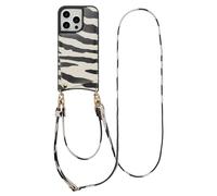 Selencia Selencia Coque de télephone Nova avec cordon et porte-cartes iPhone 14 Pro Zazzy Zebra Multicolore