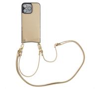 Selencia Coque de télephone Nova avec cordon et porte-cartes pour Apple iPhone 16 Pro Max - Beige