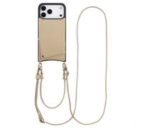 Selencia Selencia Coque de télephone Nova avec cordon et porte-cartes iPhone 17 Pro Max Beige Beige