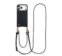 Selencia Coque de télephone Nova avec cordon et porte-cartes pour Apple iPhone 17 Pro Max - Noir