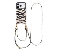 Selencia Selencia Coque de télephone Nova avec cordon et porte-cartes iPhone 17 Pro Zazzy Zebra Multicolore
