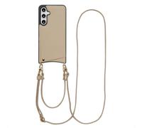Selencia Coque de télephone Nova avec cordon et porte-cartes pour Samsung Galaxy S24 FE - Beige