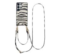 Selencia Coque de télephone Nova avec cordon et porte-cartes pour Samsung Galaxy S25 Ultra - Zazzy Zebra