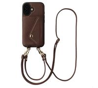 Selencia Coque de télephone Sera avec cordon et porte-cartes enveloppe pour Apple iPhone 17 - Chocolate Brown