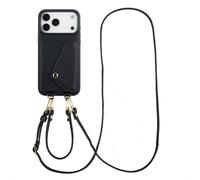 Selencia Coque de télephone Sera avec cordon et porte-cartes enveloppe pour Apple iPhone 17 Pro Max - Noir