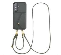 Selencia Selencia Coque de télephone Sera avec cordon et porte-cartes enveloppe pour Samsung Galaxy A37 (5G) Sage Green Vert