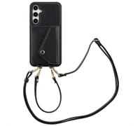 Selencia Coque de télephone Sera avec cordon et porte-cartes enveloppe pour Samsung Galaxy A35 - Noir