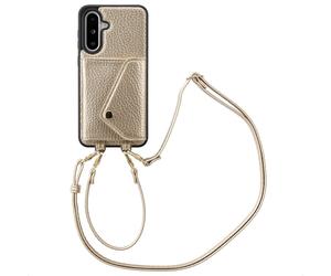 Selencia Coque de télephone Sera avec cordon et porte-cartes enveloppe pour Samsung Galaxy A36 / A56 - Champagne