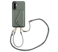Selencia Coque de téléphone Sera avec cordon et porte-cartes enveloppe pour Samsung Galaxy A36 / A56 - Sage Green