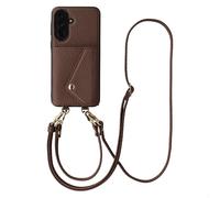 Selencia Coque de télephone Sera avec cordon et porte-cartes enveloppe pour Samsung Galaxy A36 - Chocolate Brown