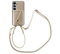 Selencia Coque de télephone Sera avec cordon et porte-cartes enveloppe pour Samsung Galaxy S25 / S24 - Champagne