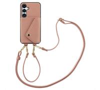 Selencia Coque de télephone Sera avec cordon et porte-cartes enveloppe pour Samsung Galaxy S25 / S24 - Old Pink