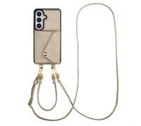 Selencia Coque de télephone Sera avec cordon et porte-cartes enveloppe pour Samsung Galaxy S26 - Champagne