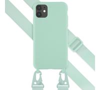 Selencia Coque en silicone avec cordon détachable pour iPhone 11 - Turquoise