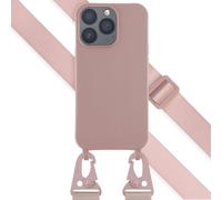 Selencia Coque en silicone avec cordon détachable pour iPhone 13 Pro - Rose sable
