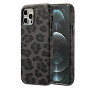 Selencia Coque Sabi imprimé panthère avec MagSafe pour Apple iPhone 12 (Pro) - Midnight Black