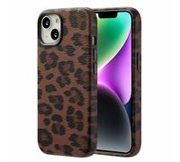 Selencia Coque Sabi imprimé panthère avec MagSafe pour Apple iPhone 14 - Mocha Brown